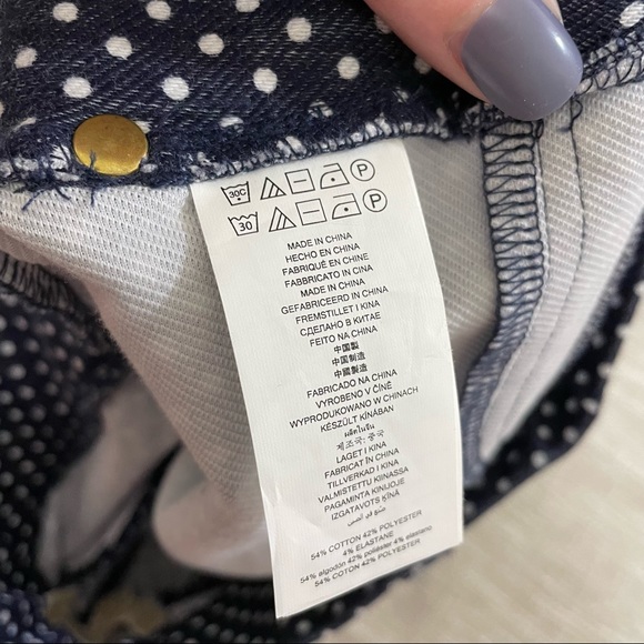 Michael Kors Navy and White Polka Dot Pants Size S - Picture 4 of 7